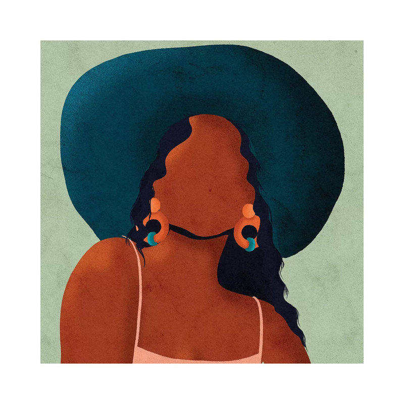 Kim by Reyna Noriega - Painting on Canvas, Wrapped Canvas, 45.72 cm H x 45.72 cm W x 1.91 cm D