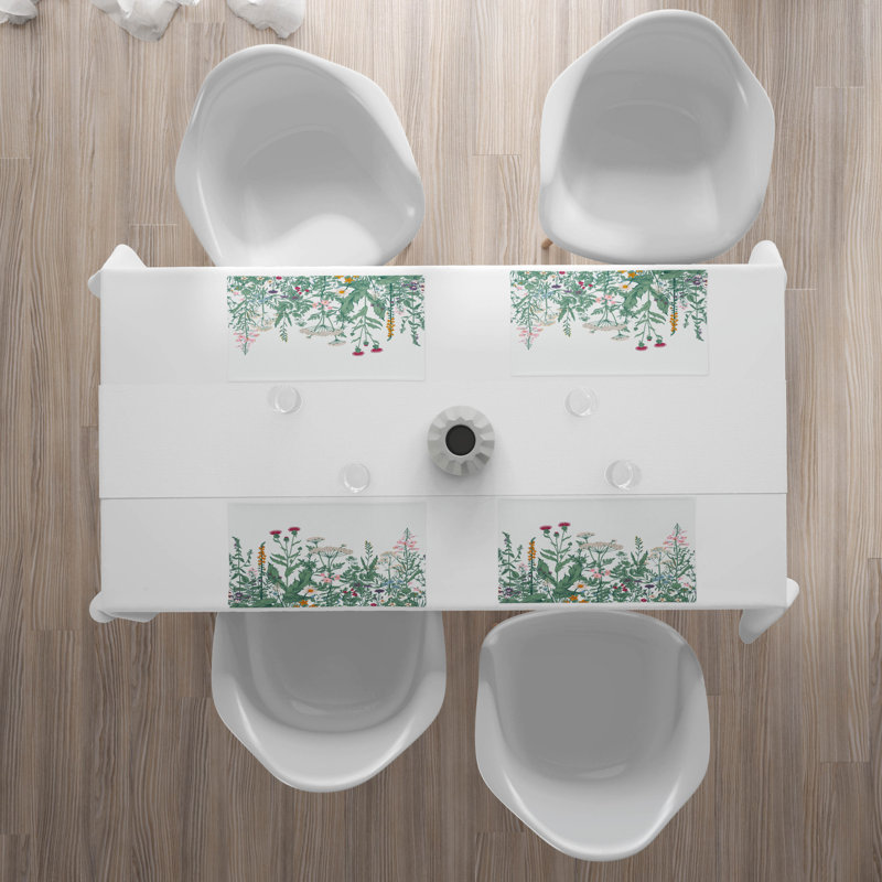 Polyester Floral Rectangle Placemat