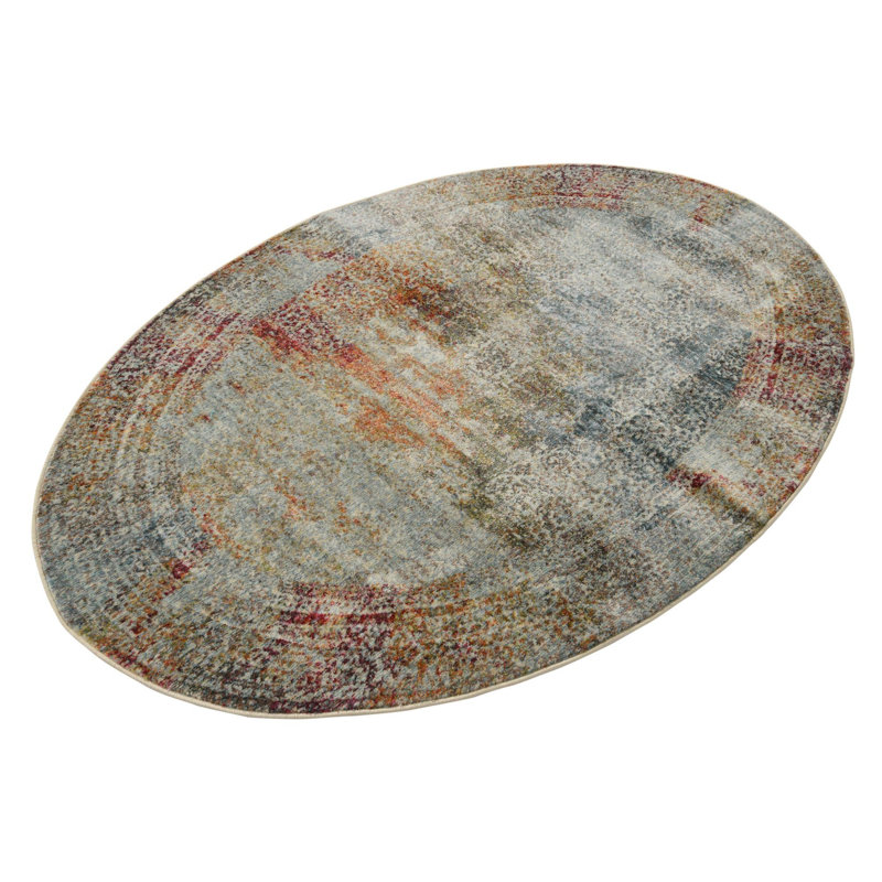 Abstract Indoor Rug, Oval 4'3" x 6'1"