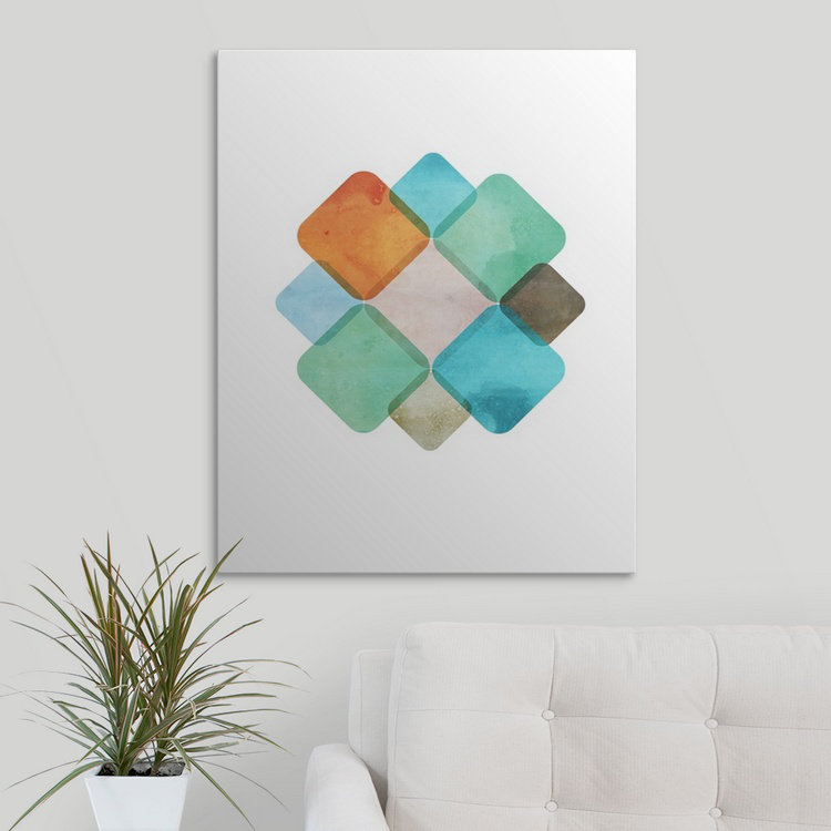 «Mod Tiles», impression, H 48 po x l 38 po x P 1,5 po, Toile