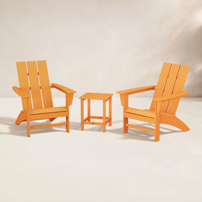 POLYWOOD® Modern Adirondack 2-Person Patio Seating Group
