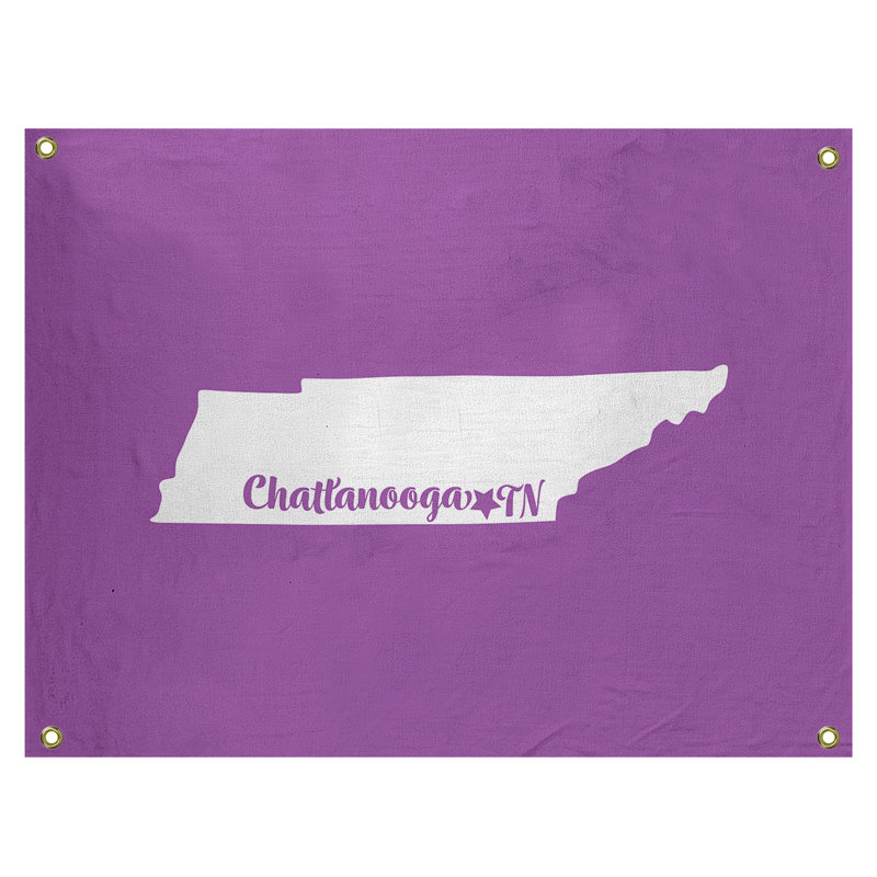Tapisserie murale tennessee chattanooga, H 26 po x l 36 po, Violet