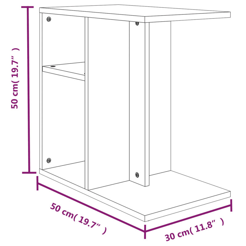 Table basse vidaXL, Chêne fumé, Chêne fumé