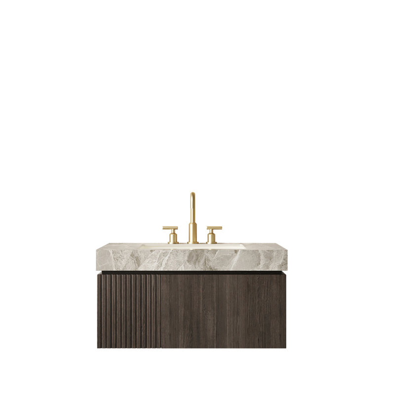 Meuble-lavabo flottant 36 po avec lavabo en céramique 36 po