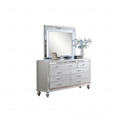 Mobilier de chambre à coucher en verre Glam Style