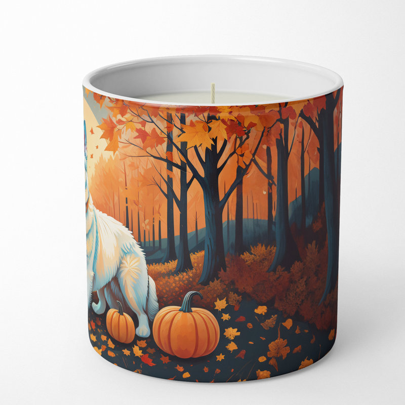 Bougie parfumée Pumpkin Spice avec support en céramique