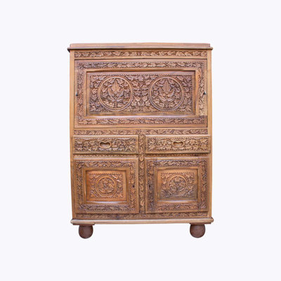 Kepler 106cm Solid Wood Bar Cabinet