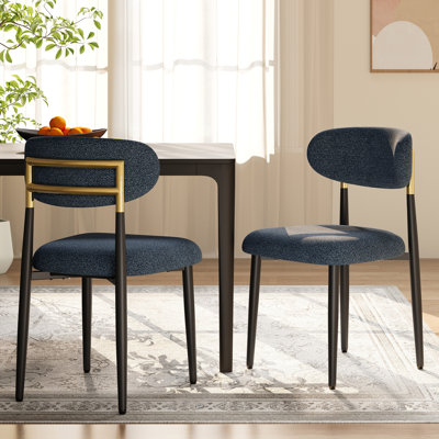 Chaise d'appoint rembourrée avec structure en métal