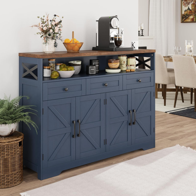 Ashveer Sideboard, Blue/Brown