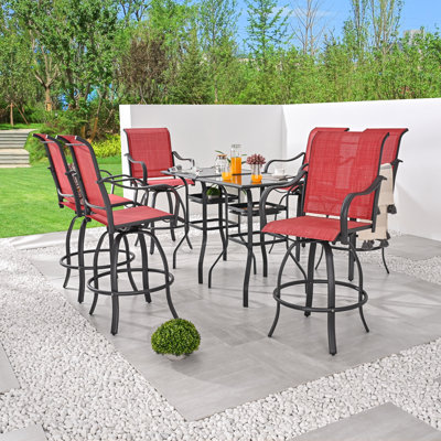 Motto Square 6 - Person Bar Height Dining Set