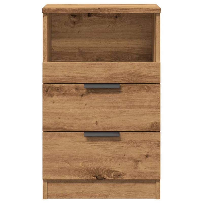 Doleman 40cm W Manufactured Wood Bedside Table, Artisan Oak, Set of 2