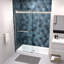 Porte de douche à dérivation, porte coulissante, avec verre trempé 5/16 po et finition chrome poli 6074