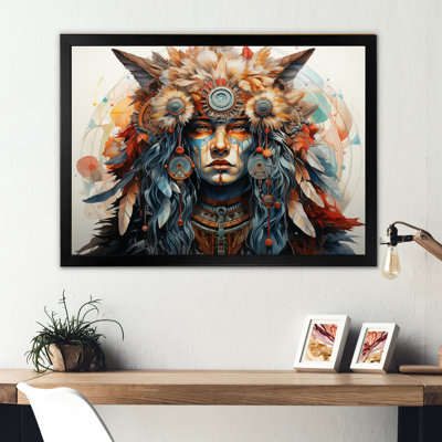 Native Art Visions Of Shamans I Framed On Canvas Print