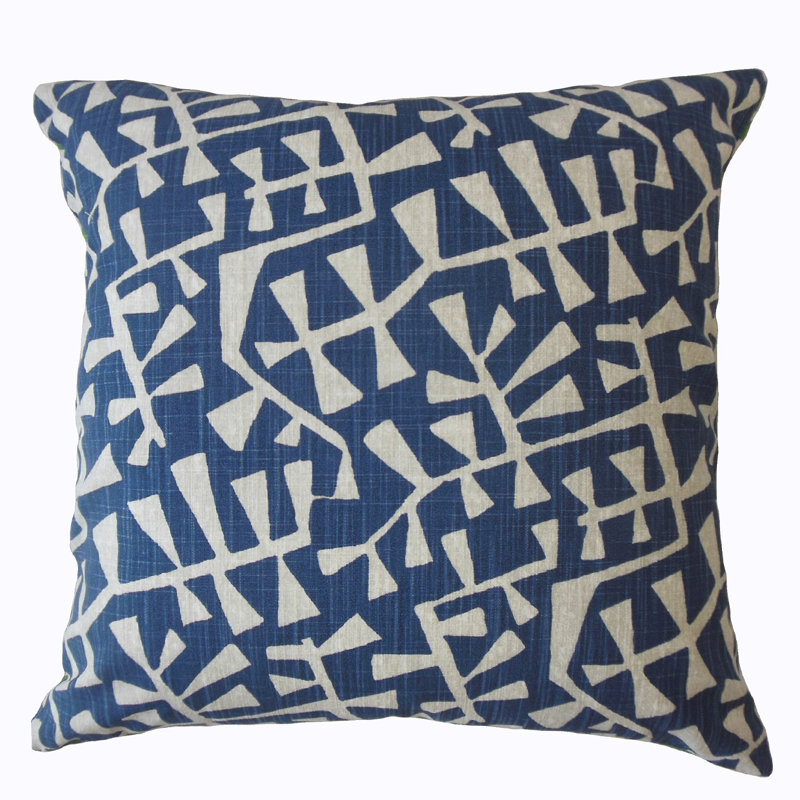 Coussin en coton Tahiya, 24 po x 24 po, Pin
