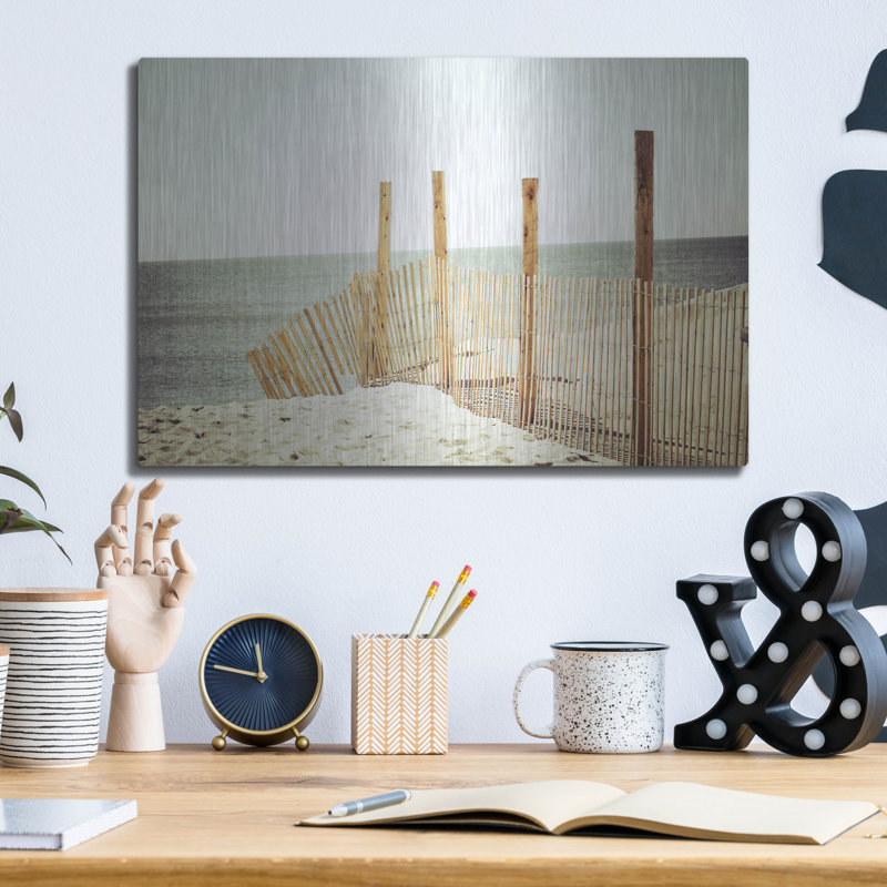 «Wooden Beach Fence» par Jessica Reiss, H 12 po x l 16 po