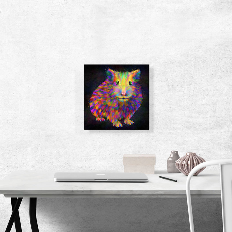 Hamster - reproduction d'art sur toile tendue, H 12 po x l 12 po x P 0,75 po