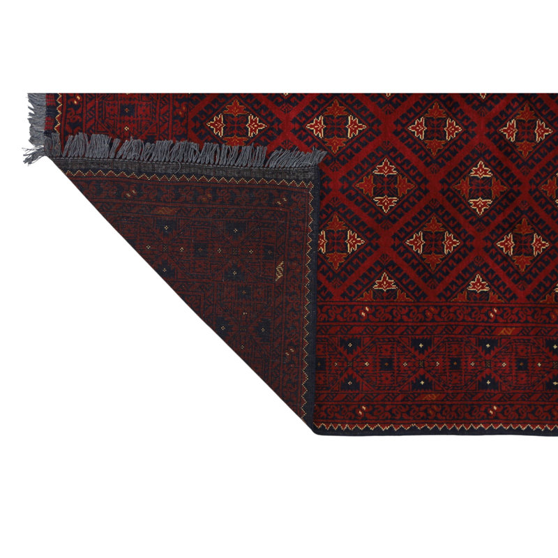 High-Quality Hand-Knotted Red Area Rug