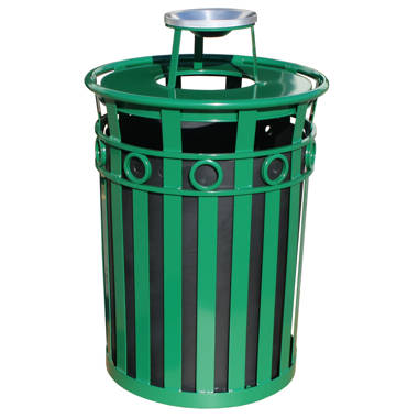Wausau Tile 30 Gallons Steel Open Trash Can