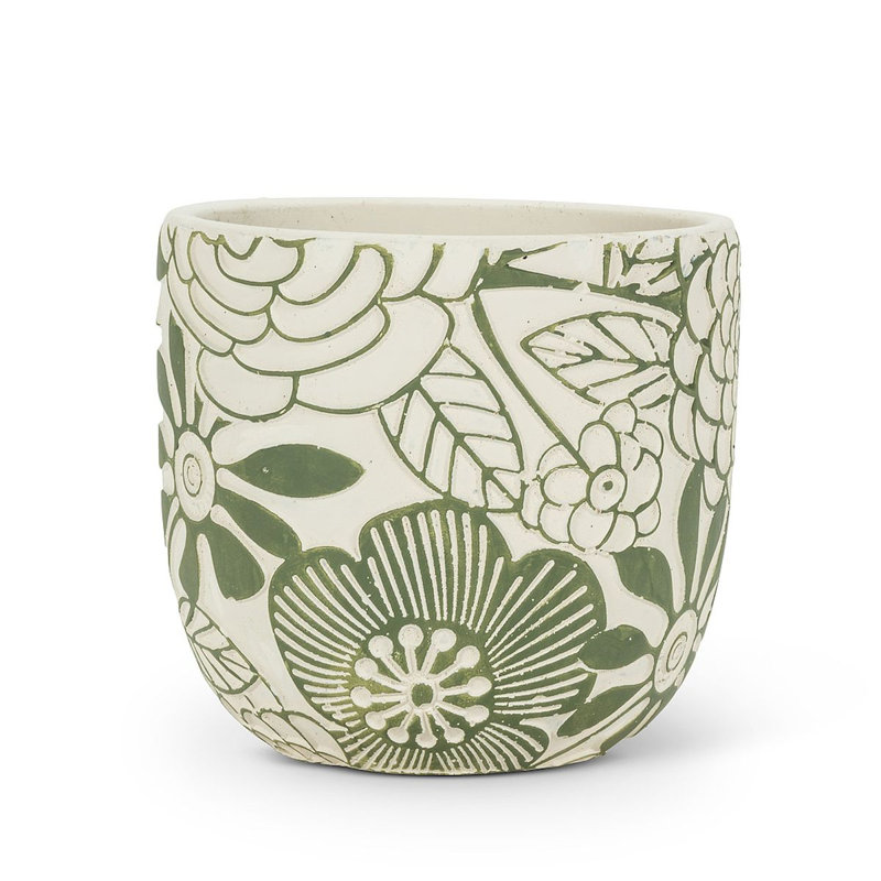 Pot de fleurs en pierre Josephus, H 5,5 po x l 5,5 po x P 5,5 po