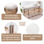 Banc en acier inoxydable revêtu de velours blanc-231382059