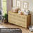 6 - Drawer Dresser, Rattan Chest of Drawer for Bedroom