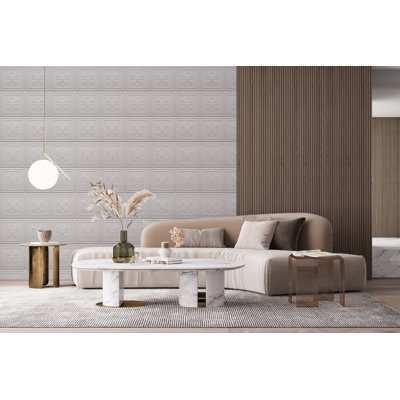 Panneau mural 3D blanc 19,7 po x 19,7 po Falkirk Ross (paquet de 5)