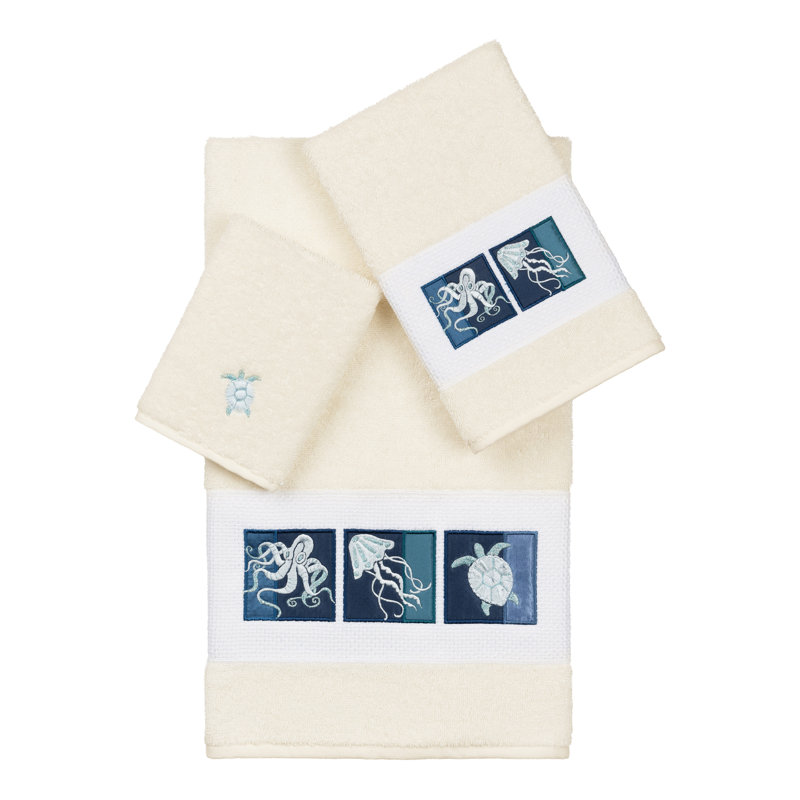 Ensemble de serviettes 3 pièces AVA, Crème, 3 Piece Towel Set