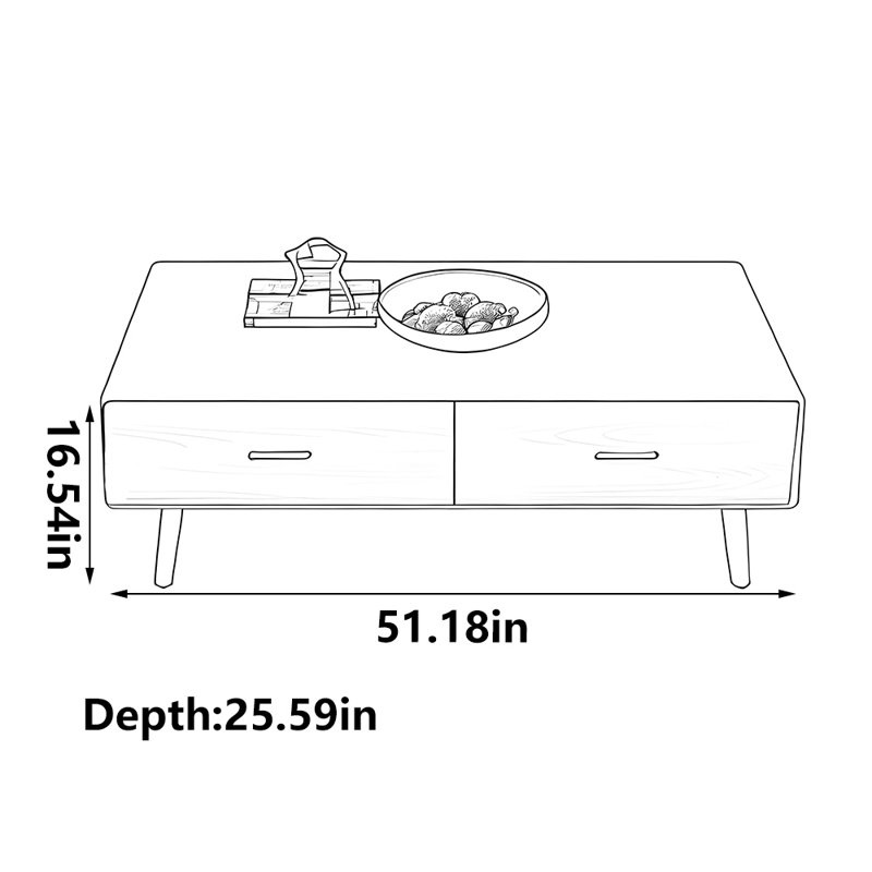 Nordic style simple home coffee table