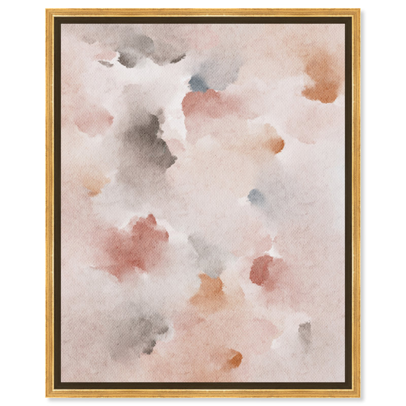 Gold Framed Abstract Canvas Print, 21.5" x 17.5"