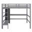 Loft Bed With Multifunction Shelves And Under-Bed Desk-911610191