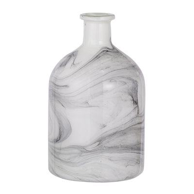 Svirla Vase-Black-and-White Swirl