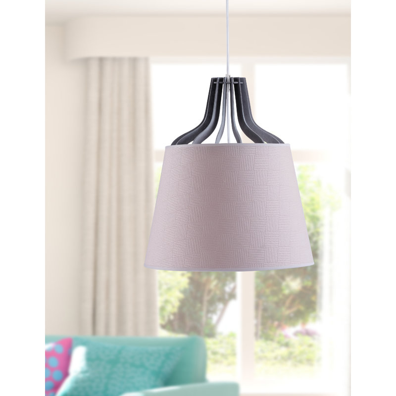 Viveros 1 - Light Black Bell Pendant, Pink
