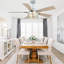  Ventilateur de plafond 52 po en cristal avec lumières et télécommande, moteur à 6 vitesses à courant continu, minuterie et ventilateur réversible pour le salon, la chambre à coucher