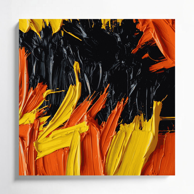 «Neo Expressionism 29», art mural sur toile noire, H 12 po x l 12 po