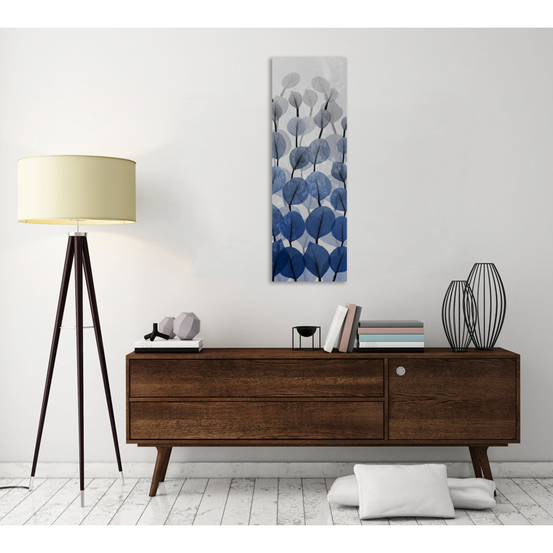 "Sapphire Bloon 4", toile tendue par Albert Koetsier, H 54 po x l 18 po x P 1,5 po