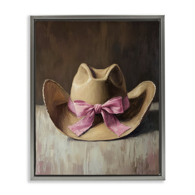 Cowgirl Hat with Bow Floating Frame, design by Petal Prints Design