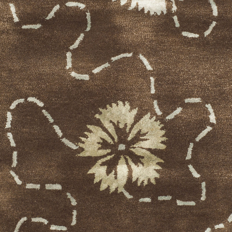 Tapis floral en moka / ivoire Coreatha Martha Stewart, Rectangle 3 pi 9 po x 5 pi 9 po