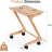 TV Tray Table, TV Dining Table With Casters For Small Spaces, Solid Wood End Table, Sofa Couch Side Table Removable Snack Tray For Coffee Bed Sofa Eating Writing Reading Living Room Bedroom