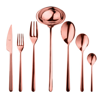 Ensemble de couverts Linea - 51 pièces - Bronze