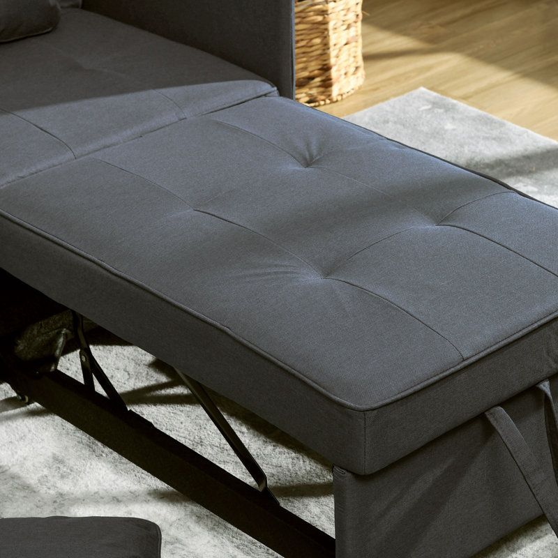 Nedo Single 98cm Upholstered Futon And Mattress