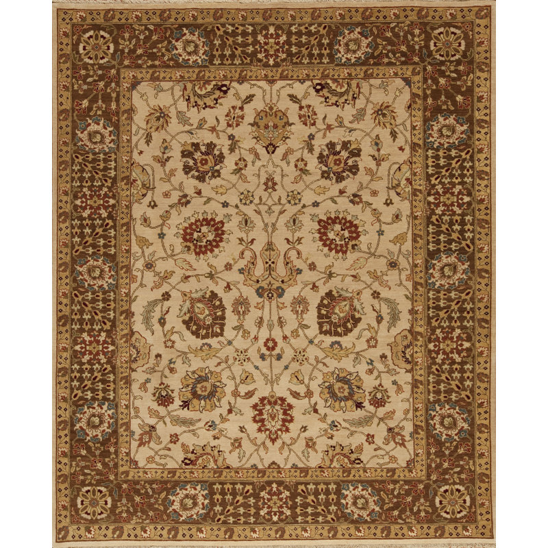 Mahal Hand Knotted Area Rug, Rectangle 4' x 6'