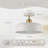 Modern Semi Flush Mount Ceiling Light Fixture Milk White and Gold 12.6" Metal Accent Farmhouse Close to Ceiling Light Fixtures for Kitchen Entryway Hallway Bedroom Laundry Room-286886816