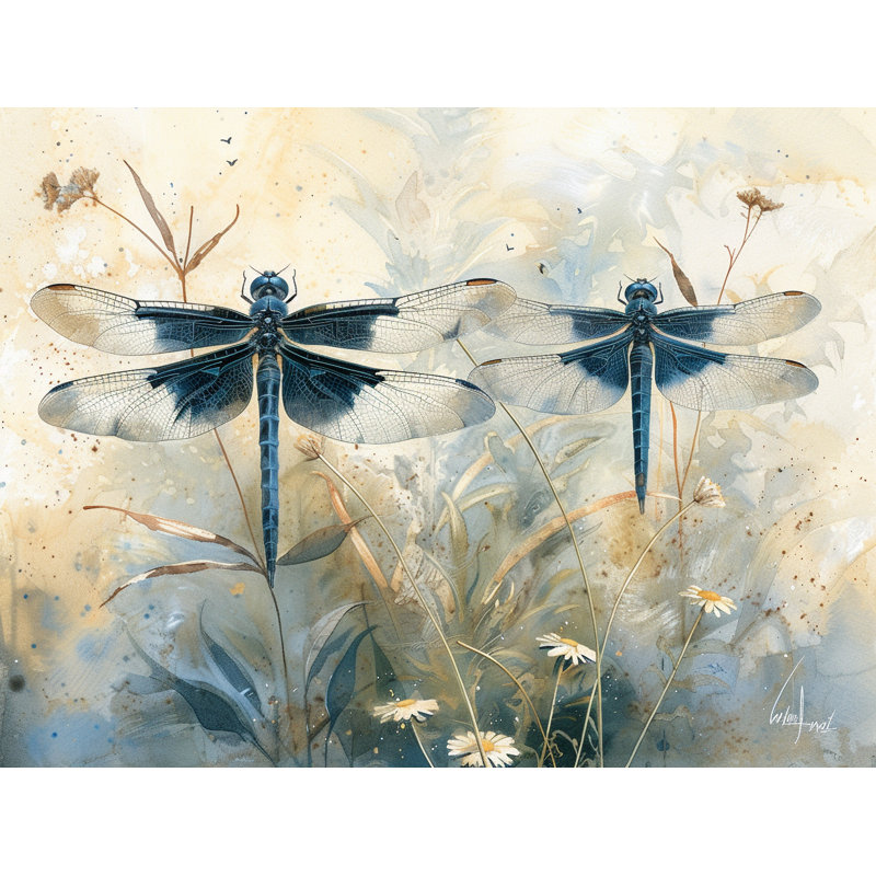 Tapis de bain Libellules insectes, L 21 po x L 34 po