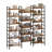 72.8" Triple Wide 6-Tier Bookshelf with Metal Frame-394723049