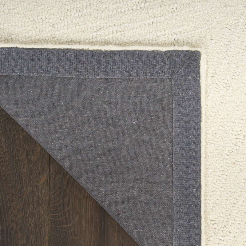 Pure Angles Outdoor Hand Tufted Abstract Area Rug in Ivory/Cream, Runner 2'3" x 7'6"