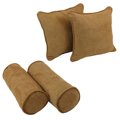 Ensemble de 4 coussins décoratifs en microsuède
