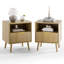 Ensemble de 2 tables de chevet cannelées, avec profil incurvé, table de bout avec rangement, table de chevet pour chambre à coucher, salon-364645892-342602084