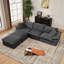Corduroy Sectional with Ottoman-341141952-341142008-341142011