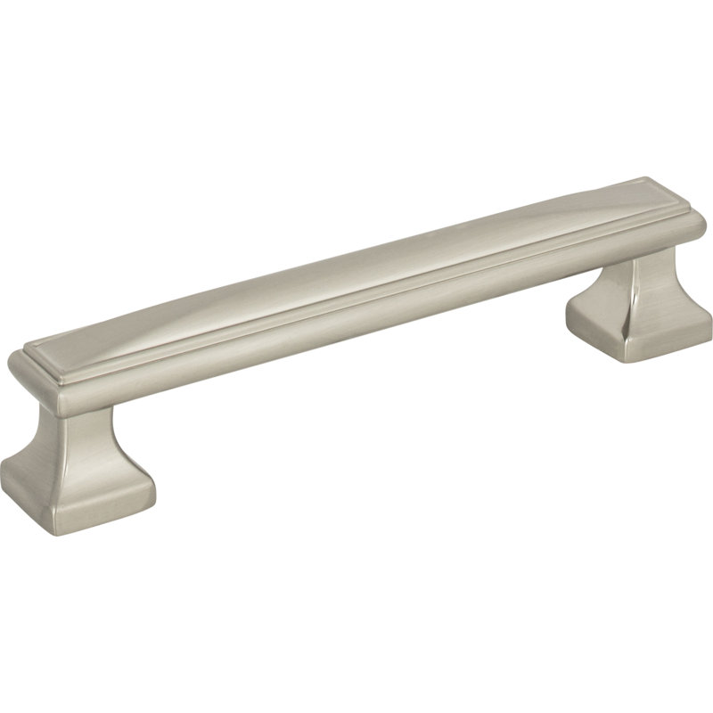Brushed Nickel Modern Bar Pull with Mounting Hardware