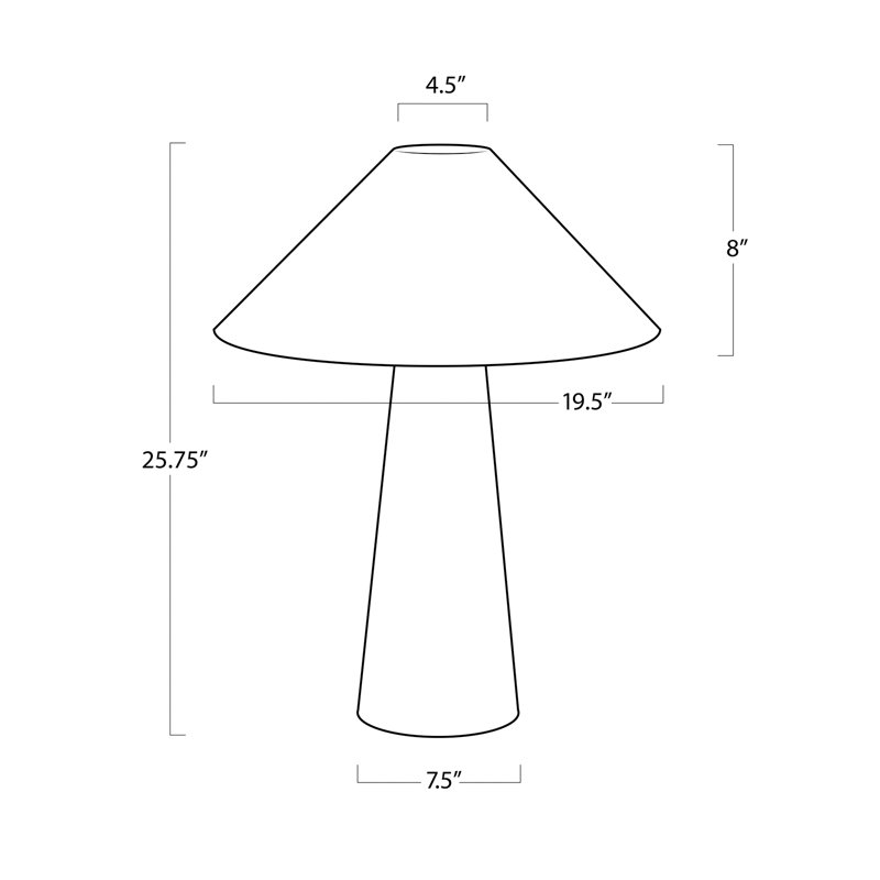 LA Modern Table Lamp, White